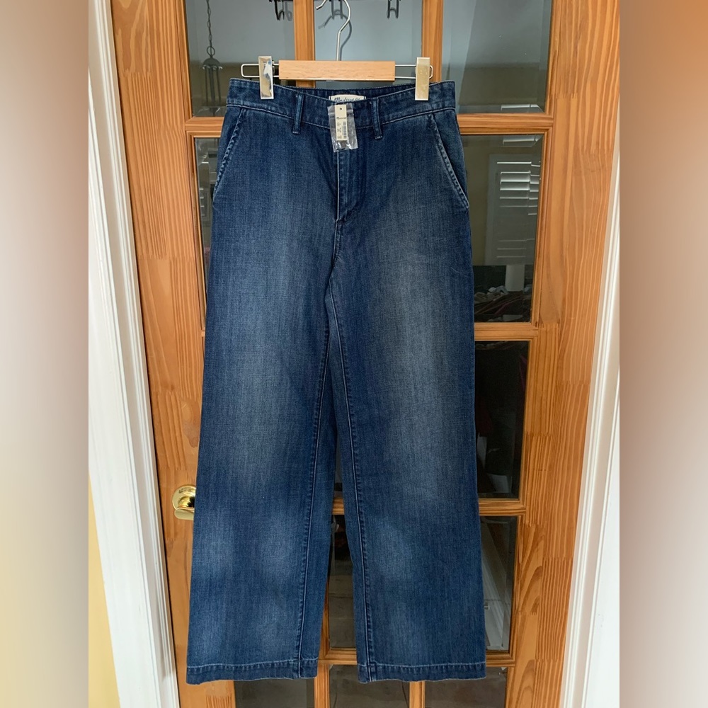 NWT Madewell Wide Leg Trouser Jean, Size 27